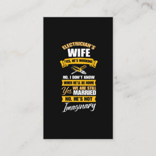 Electrician Wife Funny Married Girlfriend imaginar Business Card
