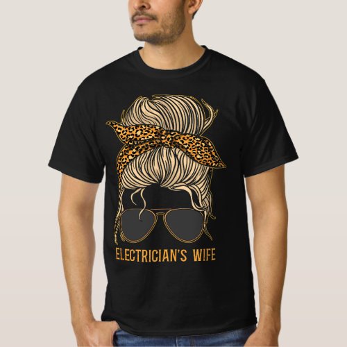Electrician Wife Girlfiend Sunglasses T_Shirt