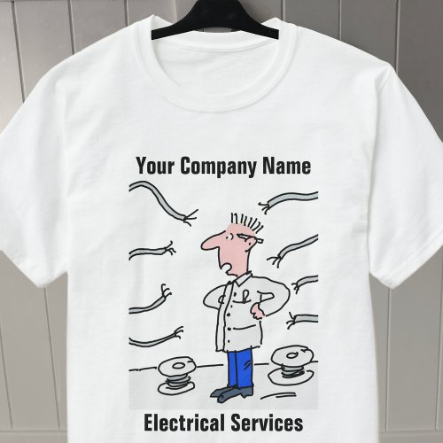 Electrician with Cables T_Shirt
