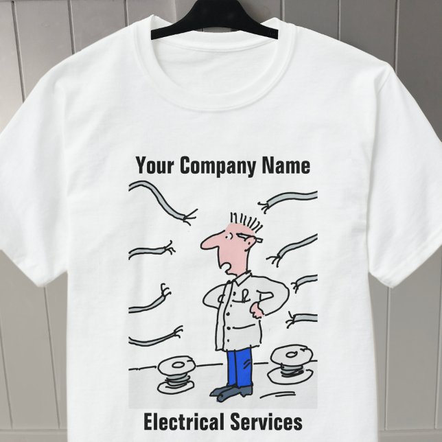 Electrician with Cables T-Shirt (Creator Uploaded)