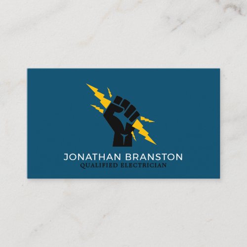 Electricians Fist Electrician Business Card