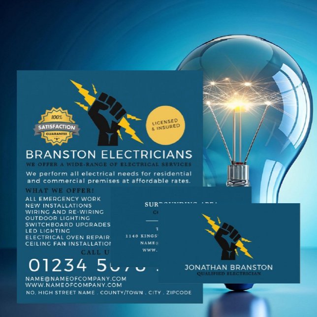 Electricians Fist, Electrician Business Card (Creator Uploaded)