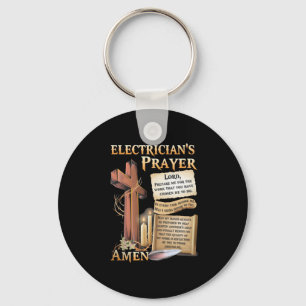 Electrician's prayer Amen Keychain