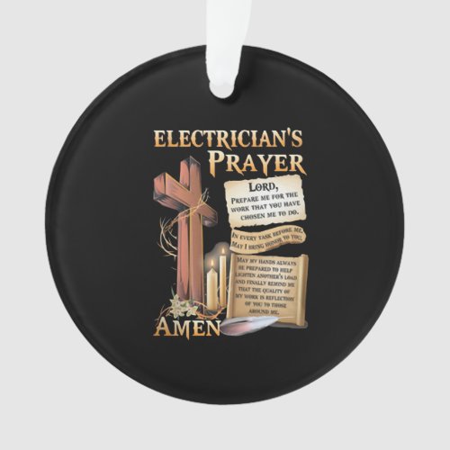 Electricians prayer Amen Ornament
