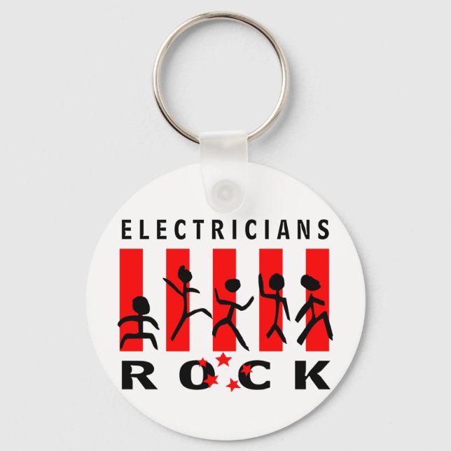 Electricians Rock Keychain (Front)