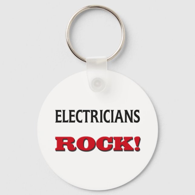 Electricians Rock Keychain (Front)