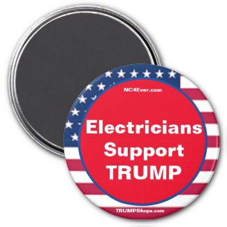 Electricians Support TRUMP Patriotic magnet