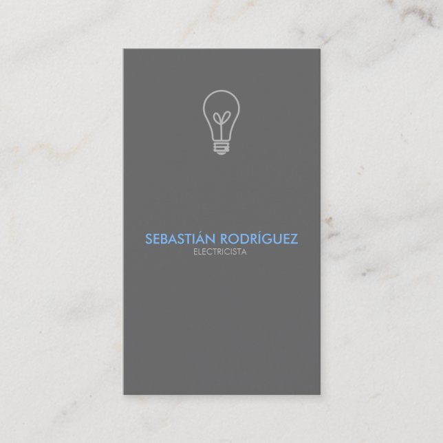 Electricista - Electrician Business Card (Front)