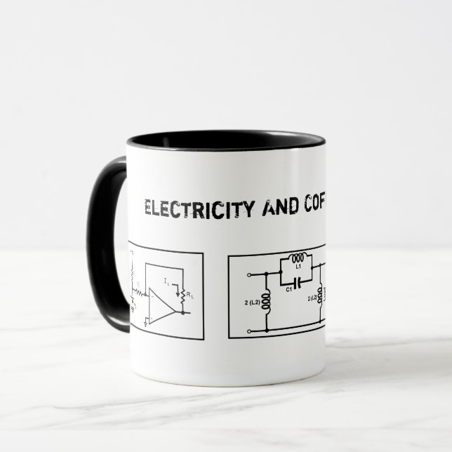 Electricity and Coffee Do Mix  Circuit Mug (Front Left)
