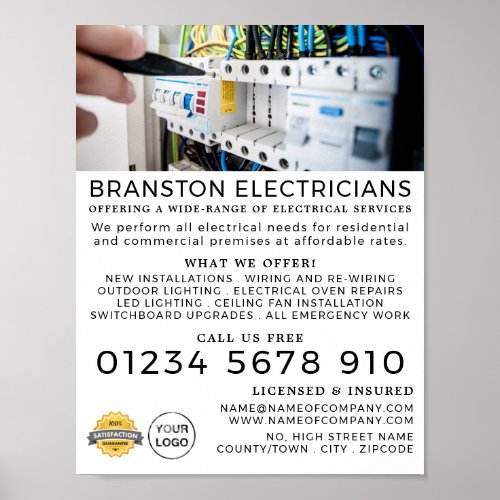 Electricity Box Electrician Advertising Poster