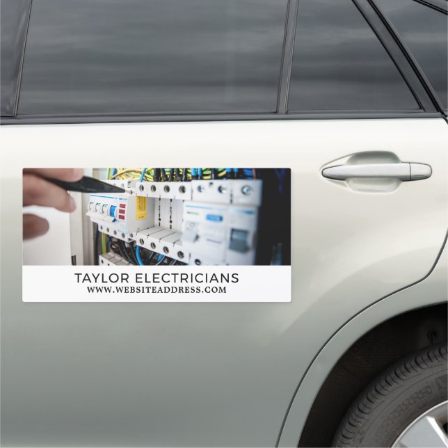 Electricity Box, Electrician Car Magnet (In Situ)