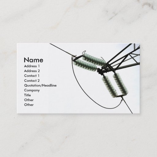 Customizable Electricity Business Card Template