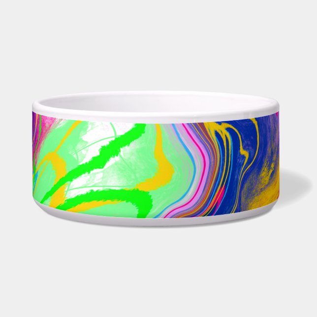 Electricity Disco Balls Marble Fluid Art    Bowl (Front)