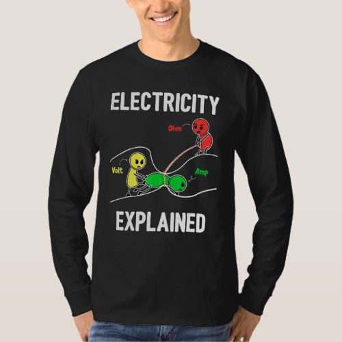 Electricity Explained Ohm Volt Ampere Funny Electr T_Shirt