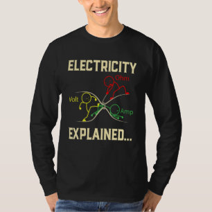 Electricity Explained Physics Nerd Funny T-Shirt