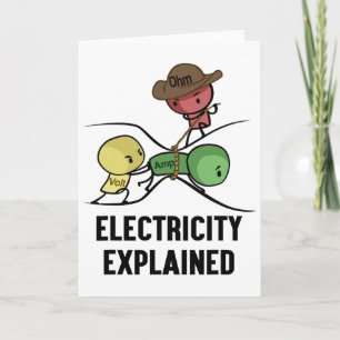Electricity Explained Physics Nerd Gift I Teacher  Card