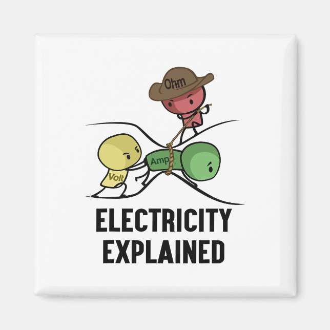 Electricity Explained Physics Nerd Gift I Teacher  Magnet (Front)