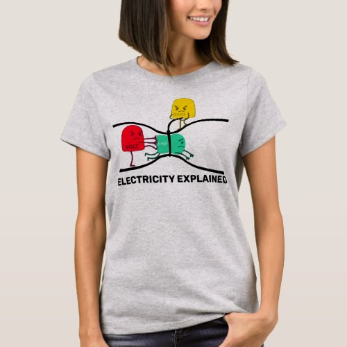 Electricity Explained Physics Teacher Design  T_Shirt