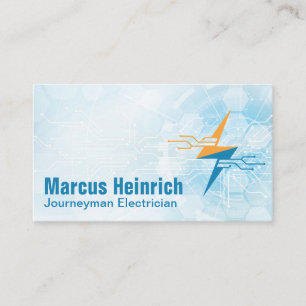Electricity Futuristic Background Business Card