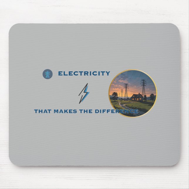 Electricity Powers:A Lit Home in a Vast Wilderness Mouse Pad (Front)