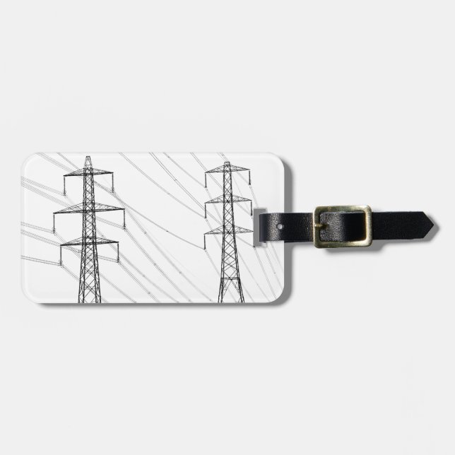 Electricity pylons luggage tag (Front Horizontal)