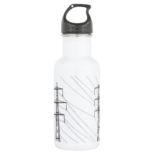 Electricity pylons water bottle (Front)
