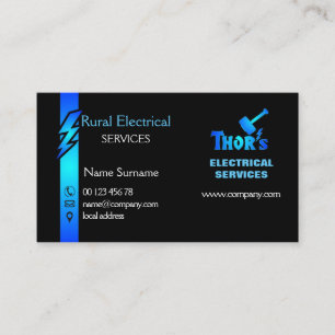 Electricity, Rural house electricians Business Card