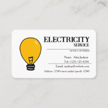 ELECTRICITY SERVICES business cards