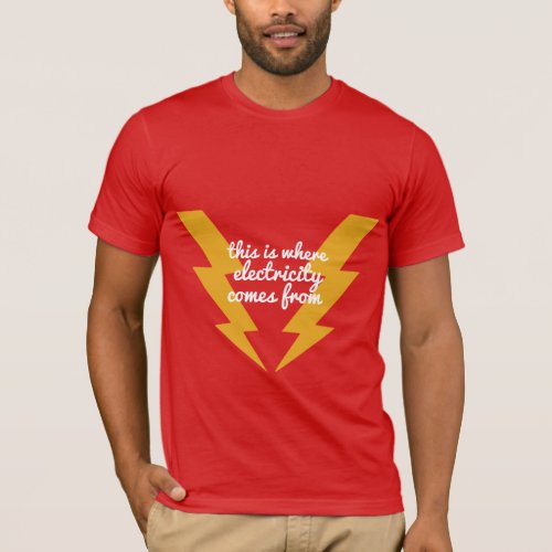Electricity Source Funny  Flash Thunderbolt Shirts