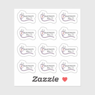 Electricity Utility Bill Tracker Mini Bujo Planner Sticker