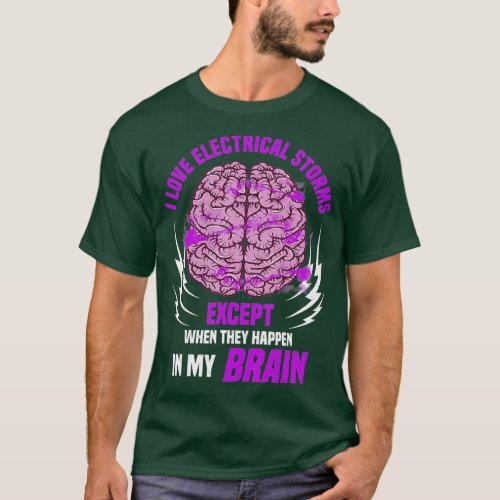 Electricral Storms Epilepsy Funny Epileptic T_Shirt