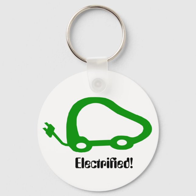 ElectricVehicleFriendly, Electrified! Keychain (Front)