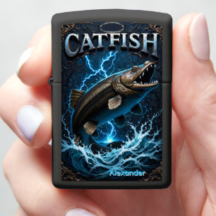 Electrified Catfish Personalized River Guardian Zippo Lighter