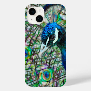 Electrified Peacock Head Case-Mate iPhone 14 Case