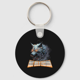 Electrified Wolf Chaos Animal Rage Energy Keychain