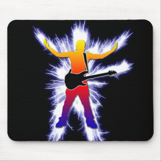Electrifying Bass Player Graphic Mouse Pad