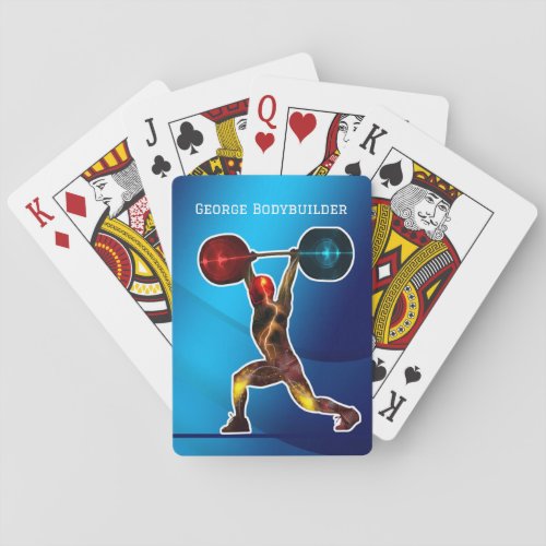 Electrifying Bodybuilder personalize with Name Playing Cards