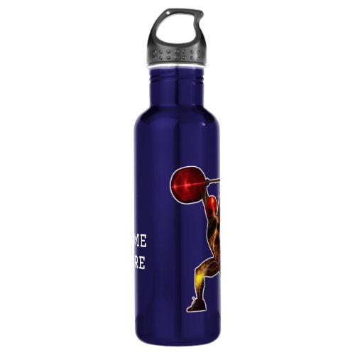 Electrifying Bodybuilder personalize with name Stainless Steel Water Bottle