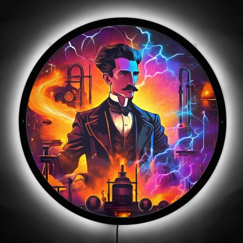 Electrifying Elegance Nikola Tesla Steampunk Art
