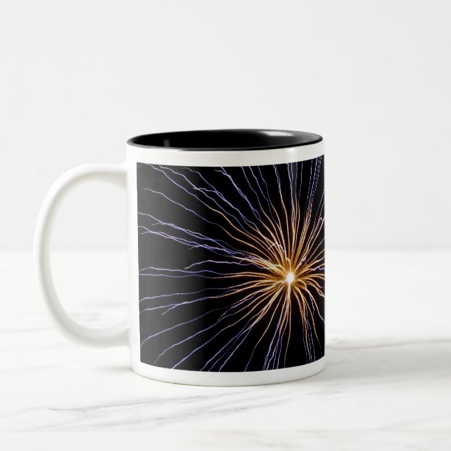 Electrifying Firework Two-Tone Coffee Mug (Left)