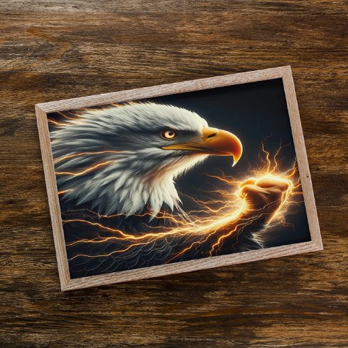 Electrifying Majesty Bald Eagles Poster