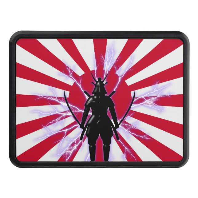 Electrifying Samurai Warrior Hitch Cover (Front)