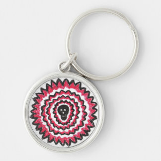 Electrifying Skull Round Keychain