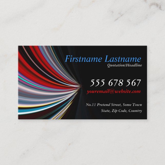 ElectriSwoosh Business Card (Front)