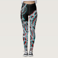 electro 3d mandala leggings