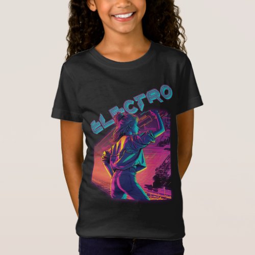 Electro 80s Girl T_Shirt