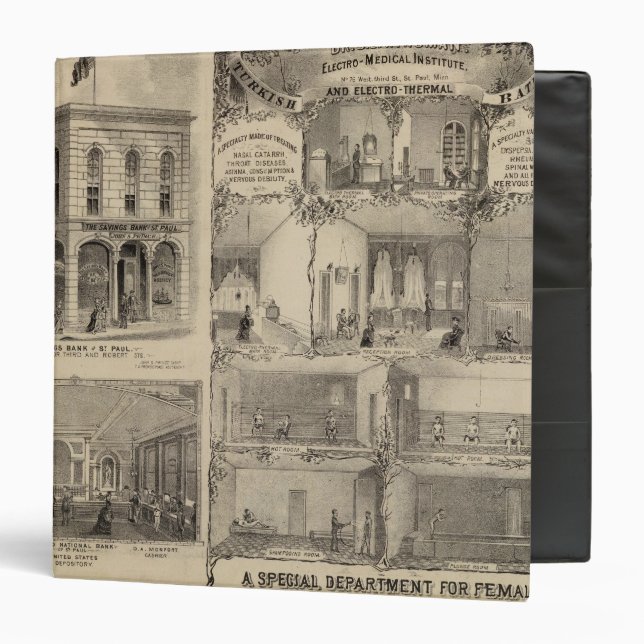 Electro Medical Institute in St. Paul, Minnesota 3 Ring Binder (Front/Inside)