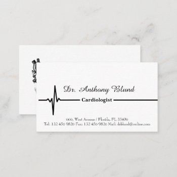 Electrocardiogram Cardiologist Business Card by Calart_Creations at Zazzle