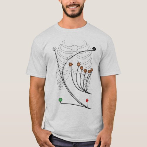 Electrocardiogram EKG  ECG Leads _ Healthy Heart T_Shirt