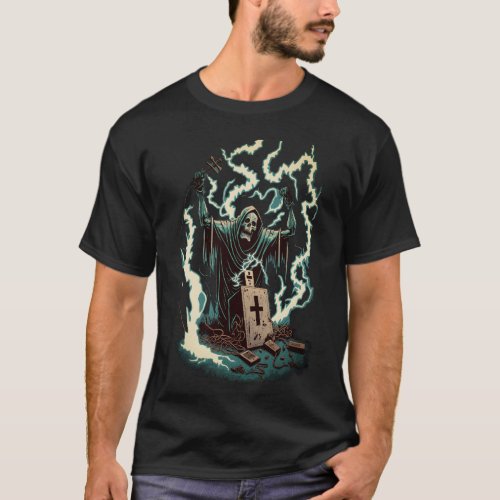 Electrocuted Grim Reaper T_Shirt